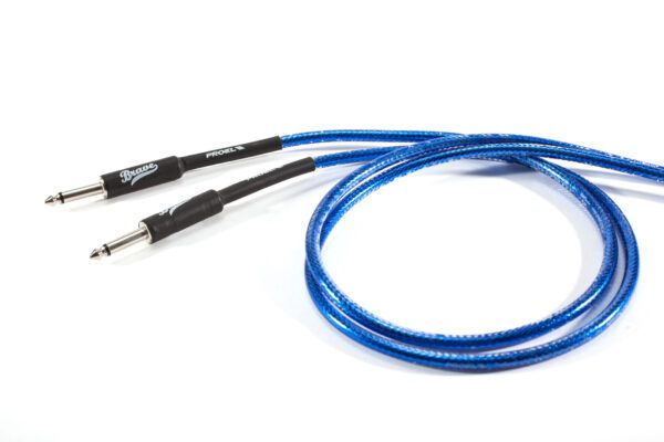 CABLE DE INSTRUMENTO Cable de instrumento Proel Brave BRV100LU3TB. Conectores jack - jack. Cable de PVC flexible transparente azul