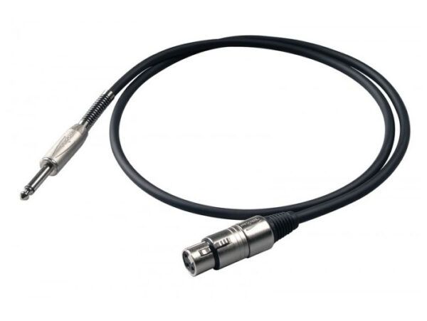 CABLE JACK-XLR Cable Proel BULK200LU10. Cable profesional montado con Jack mono PROEL 6.3 mm - XLR3FVPRO