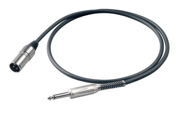CABLE JACK-XLR Cable Proel BULK220LU1. Cable de micrófono profesional jack mono - XLR macho 1m
