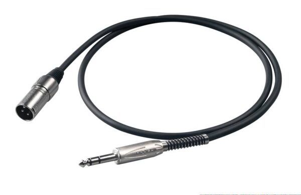 CABLE BALANCEADO Cable Proel BULK230LU2. Cable de instrumento balanceado profesional jack estéreo - XLR macho 2m