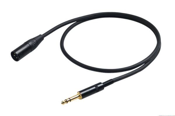 CABLE BALANCEADO Cable Proel CHL230LU5 . Cable de micrófono balanceado profesional con conectores metálicos YongShennegros con pin dorado jack estéreo - XLR macho 5m