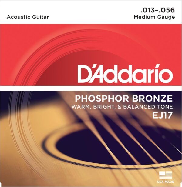 brillantez y buen equilibrado del tono acústico. Son las cuerdas de guitarra acústicamás populares de D'Addario.