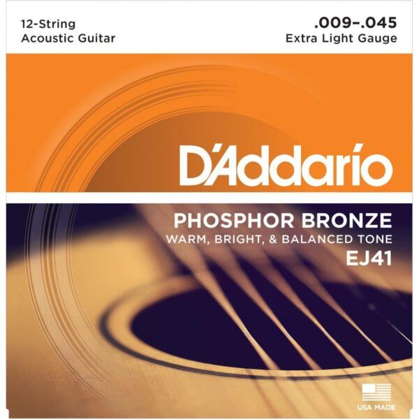 JUEGO CUERDAS PARA GUITARRA ACUSTICA Juego de cuerdas D'Addario EJ41 2-String PhosphorBronze