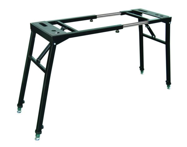 SOPORTE PARA TECLADO Soporte teclado Proel EL270. Soporte de teclado universal plegable. Altura: 620-790 mm. Anchura: 710-1020 mm. Profundo: 320 mm. Peso: 8