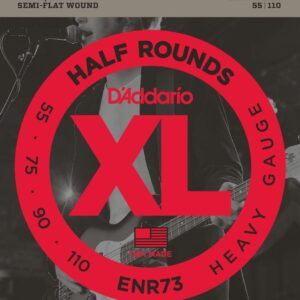 JUEGO DE CUERDAS PARA BAJO Juego de cuerdas para bajo D'Addario ENR73 Half Rounds Bass Heavy 55-110 escala larga