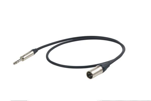 CABLE BALANCEADO Cable Proel ESO240LU1. Cable micrófono profesional con conectores Neutrik XLR macho - jack estéreo 1m