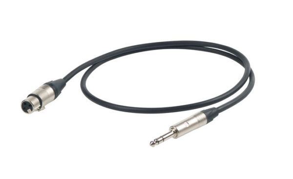 CABLE BALANCEADO Cable Proel ESO245LU3. Cable micrófono profesional con conectores Neutrik XLR hembra - jack estéreo3m