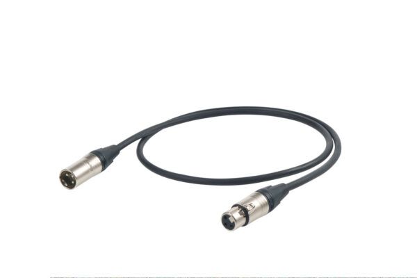 CABLE DE MICROFONO Cable micrófono Proel ESO255LU05. Cable profesional balanceado con conectores XLR Neutrik 3P Hembra- XLR Neutrik 3P Macho. Longitud 0