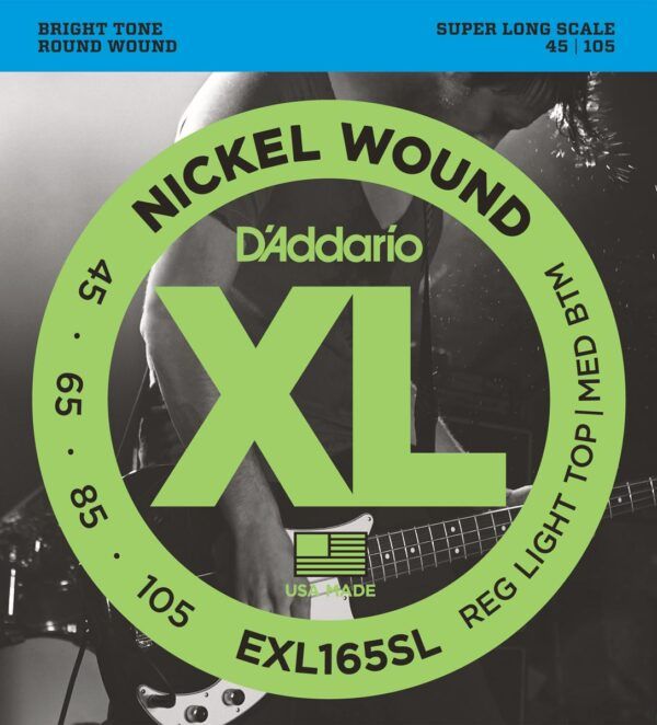 JUEGO DE CUERDAS PARA BAJO Juego de 4 cuerdas para bajo serie XL Nickel Round Wound