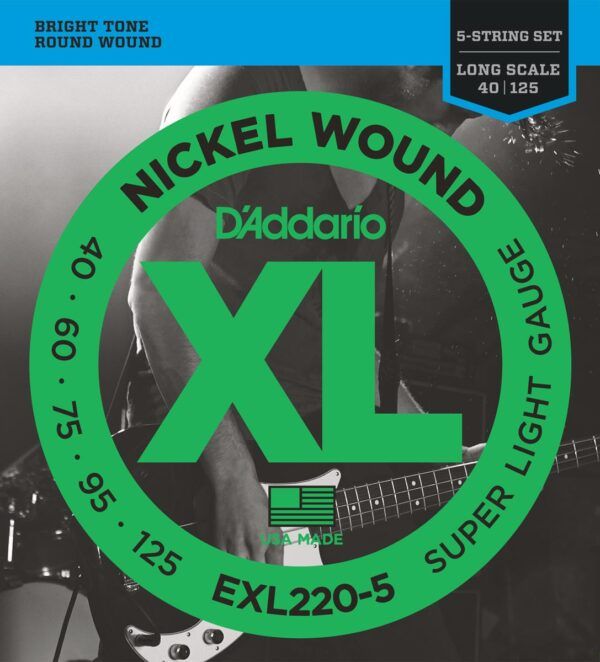 JUEGO DE CUERDAS PARA BAJO Juego de 5 cuerdas para bajo Serie XL Nickel Wound