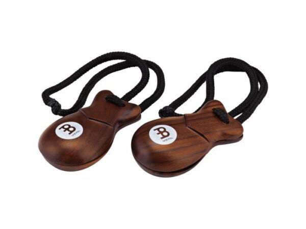 CASTAÑUELA Las Castañuelas Meinl FC1 son Castañuelas tradicionales y están fabricadas en madera de palisandro. Se pueden ajustar a tu mano con su sistema de cuerdas. Características Principales:Madera de palisandroColor marrónTamaño tradicional