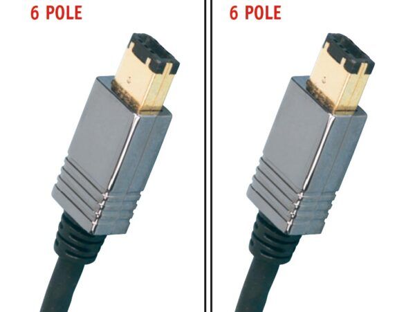 CABLE FIREWIRE Cable Firewire IEE1394. Conectores de 6 contactos. Longitud 1.8m . Color negro.