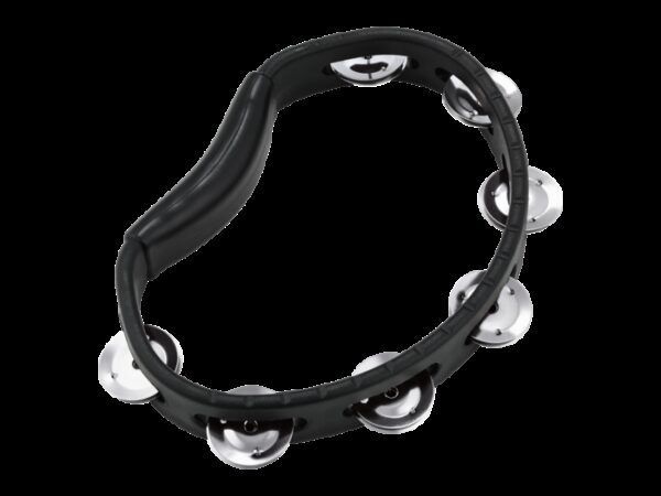 PANDERETA PANDERETA DE UNA FILA DE SONAJAS DE ACERO INOXIDABLE. El Meinl HTBK Hand Held Tambourine Black es una pandereta de mano con un marco de plástico ABS negro y jingles de acero. Estas panderetas con forma ergonómica están disponibles en versiones manuales o montables. El marco fabricado en plástico ABS resiste golpes fuertes. Los jingles de acero niquelado plateado producen un sonido brillante que se proyecta bien. Color negroCaracterísticas Principales:Cuerpo de plástico ABSSonajas de acero niqueladoForma ergonómica