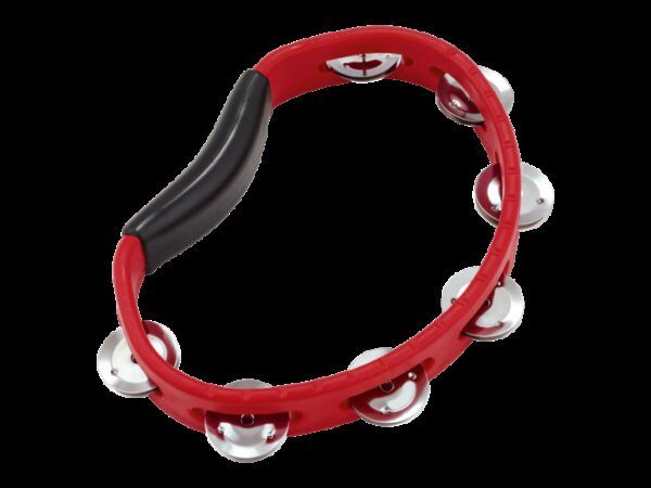 PANDERETA PANDERETA DE UNA FILA DE SONAJAS DE ACERO INOXIDABLE. El Meinl HTR Hand Held Tambourine Red es una pandereta de mano con un marco de plástico ABS negro y jingles de acero. Estas panderetas con forma ergonómica están disponibles en versiones manuales o montables. El marco fabricado en plástico ABS resiste golpes fuertes. Los jingles de acero niquelado plateado producen un sonido brillante que se proyecta bien. Color negroCaracterísticas Principales:Cuerpo de plástico ABSSonajas de acero niqueladoForma ergonómica