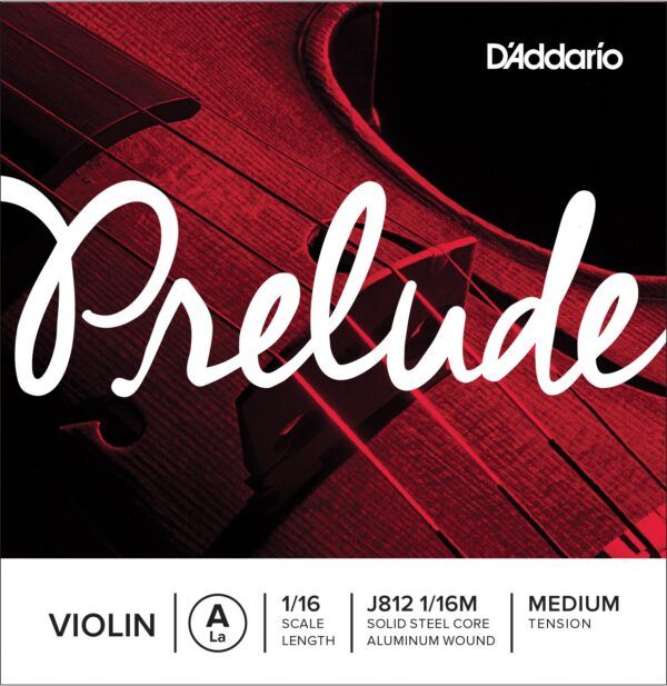 CUERDA SUELTA PARA VIOLIN Cuerda Daddario Violin Prelude A J812 1/16 Med. Las cuerdas Helicore están hechas con un núcleo compuesto por varios hilos de acero trenzados