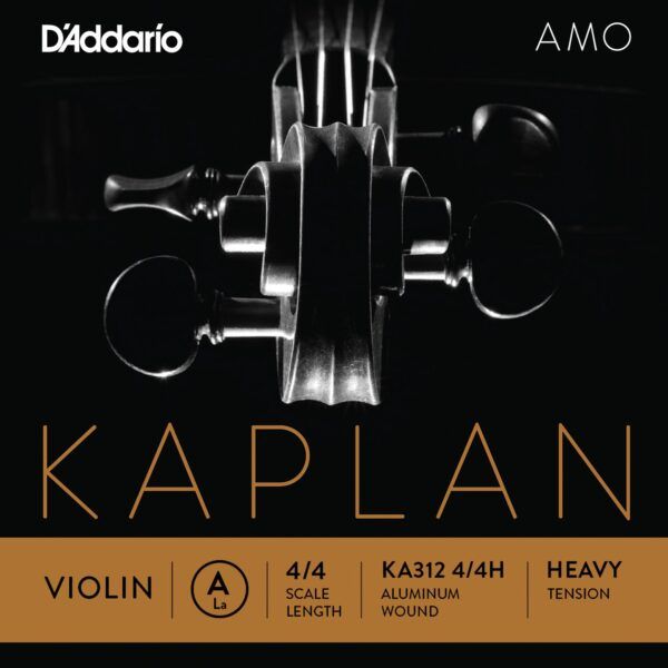 CUERDA SUELTA PARA VIOLIN Cuerda para violín D'Addario Kaplan Amo KA312 4/4Heavy La (A) con entorchado de aluminio. Kaplan Amo ofrece calidez