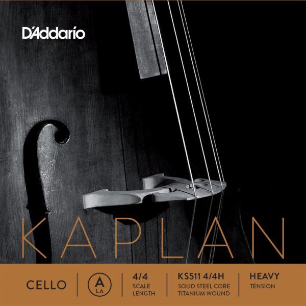 CUERDA SUELTA PARA VIOLONCHELO Cuerda suelta para Cello D'Addario Kaplan Solutions KS511 4/4 Heavy A (La). Núcleo de acero sólido con entorchado de titanio. Las cuerdas A y D de Kaplan Solutions para Cello produce un tono lleno