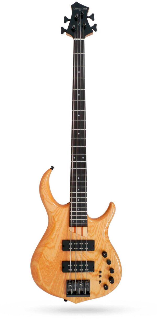 BAJO DE 4 CUERDAS Marcus Miller Bass. 2nd Gen. Body Material: Swamp Ash. Body Shape: New Modern Bass. Neck Material: Maple/Mahogany 5 piece Neck. Neck Shape: C-Shape. Scale: 34”-35“(For 5 string 35” for clear low B). Neck Joint: 4 Bolt Individual Bushing Type. Fingerboard: Ebony(Rolled Edges). Fingerboard Radius: 12”. Frets: Medium