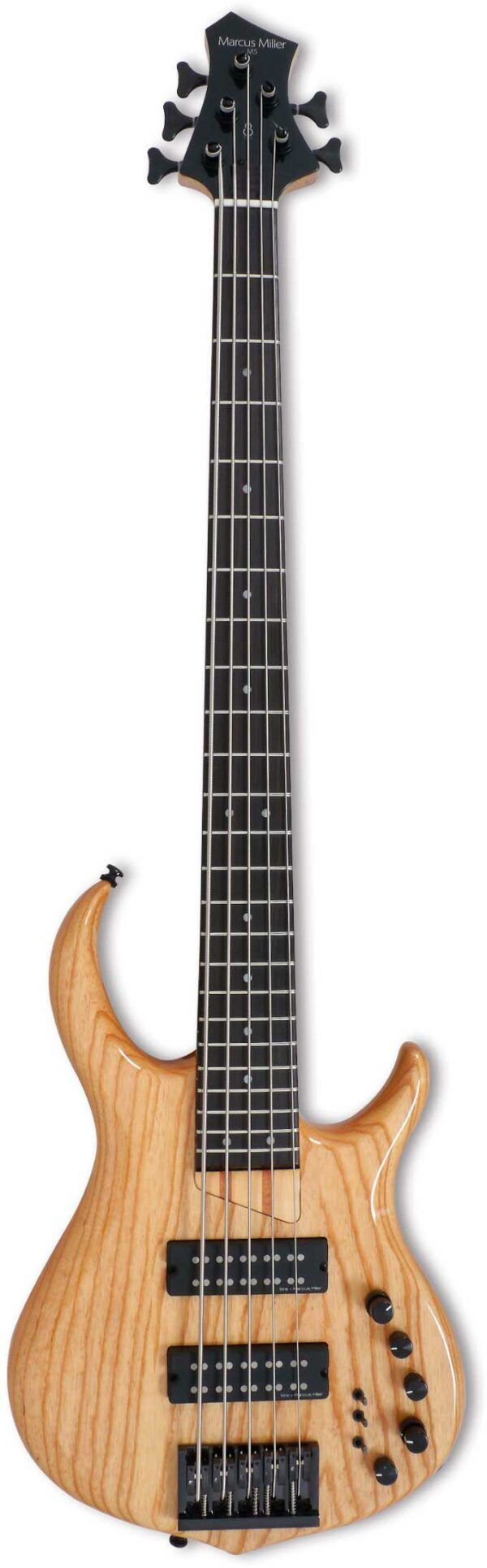 BAJO DE 5 CUERDAS Marcus Miller Bass. 2nd Gen. 5 cuerdas. Body Material: Swamp Ash. Body Shape: New Modern Bass. Neck Material: Maple/Mahogany 5 piece Neck. Neck Shape: C-Shape. Scale: 34”-35“(For 5 string 35” for clear low B). Neck Joint: 4 Bolt Individual Bushing Type. Fingerboard: Ebony(Rolled Edges). Fingerboard Radius: 12”. Frets: Medium