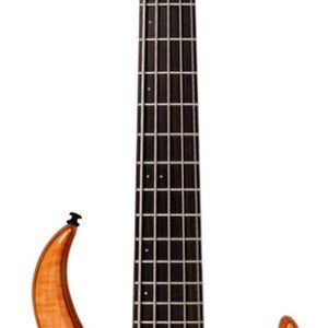 BAJO SIN TRASTES Marcus Miller Bass. 2nd Gen.  5 cuerdas. Fretless (sin trastes). Body Material : Ash with Solid top Hard Maple Wood. Body Shape : New Modern Bass. Neck Material : Canadian Hard Maple(Scarf Joint). Neck Shape : C-Shape. Scale : 35” (for clear low B). Neck Joint : 5 Bolt Individual Dot. Fingerboard(Rolled Edges) : Ebony. Fingerboard Radius : 12”. String Nut : 5 String – Natural Bone 45mm width. Inlay : White Pearl Dot. Pickups : Marcus Pure-H Revolution Set. Electronics : Marcus Miller Heritage-3 with Middle Frequency Control. Knobs : Modern Black Plastic. Bridge : Marcus Miller Heavy Mass Custom. Tuning Gear : Sire Diecasting Gear. Hardware Finish : Black. Pickguard : None. Acabado Natural.