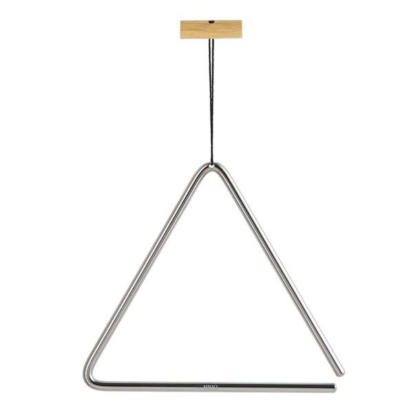 TRIANGULO NINO® Percussion ofrece tres triángulos tonalmente emparejados. Todos tienen sonido fuerte con largo sustain. Este es de 8 pulgadas.