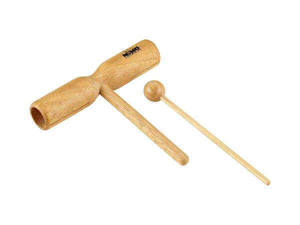 INSTRUMENTO DE PERCUSION DE MANO El Bloque de Tonos de Madera NINO® tiene dos cámaras de resonancia tonal coincidentes en un cuerpo de madera sólida.