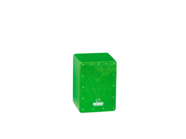 SHAKER Este pequeño shaker de madera parece un cajón en miniatura y ofrece un sonido claro y cortante. Disponible en tres colores diferentes. Verde.