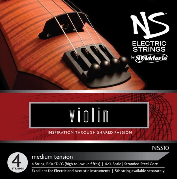 JUEGO CUERDAS PARA VIOLIN Juego de cuerdas para Violín Eléctrico diseñadas en colaboración con Ned Steinberger. Tensión media. 4 cuerdas: Mi / La / Re / Sol. Escala 4/4. Núcleo de acero anudado. Excelente para instrumentos eléctricos y también acústicos.