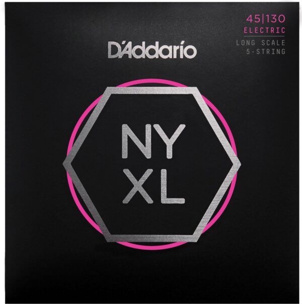 JUEGO DE 5 CUERDAS PARA BAJO Juego cuerdas bajo eléctrico 5 cuerdas D’Addario NYXL Bass NYXL45130 Long Scale (045