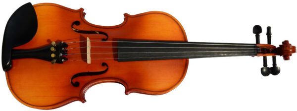 VIOLÍN Violin modelo avanzado con tapa maciza de abeto. Aros y fondo en arce alta calidad. Diapasón de ébano. Cordal