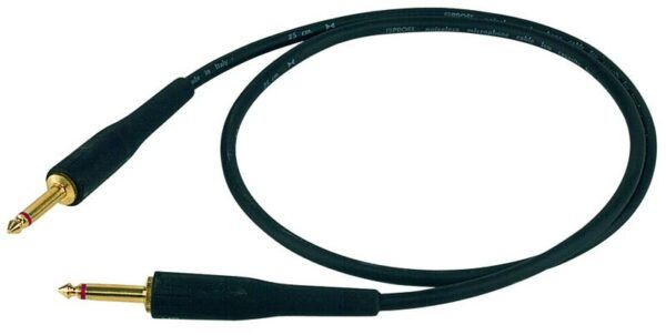 CABLE DE INSTRUMENTO Cable Proel STAGE100LU3. Cable profesional montado para instrumentos con 2 Jack mono PROEL 6.3 mm carcasa en goma/S290 - HPC110 - S290. Longitud 3m. Color negro.