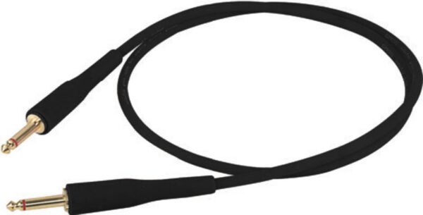 CABLE DE INSTRUMENTO Cable profesional montado para instrumentos con 2Jack mono PROEL 6.3 mm carcasa en goma/S290 - HPC110 - S290. Longitud 5m. Color negro.