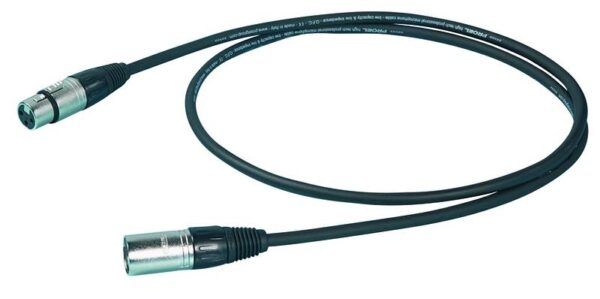 CABLE DE MICROFONO Cable para micrófono Proel STAGE275LU10. Cable profesional balanceado montado con conector macho aéreo XLR PROEL de 3 polos - conector hembra aéreo XLR PROEL de 3 polos/XLR3FV - HPC210 - XLR3MV. Longitud 10m.