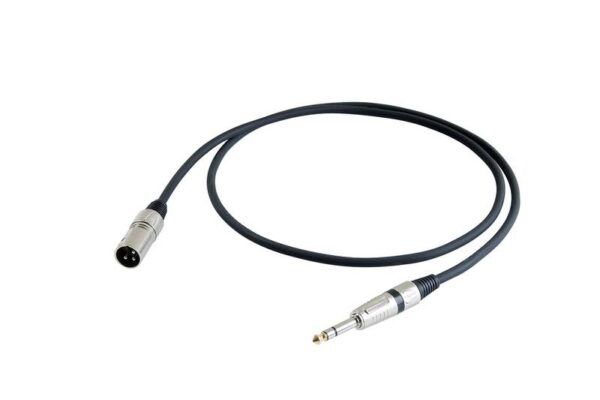 CABLE BALANCEADO Cable Proel STAGE335LU1. Cable micrófono profesional XLR macho - jack estéreo 1m.