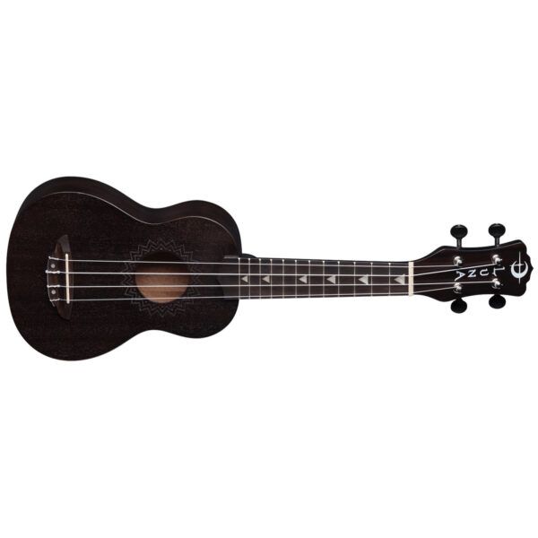 LUNA UKE VINTAGE MAHOGANY SOPRANO BLACK SATIN