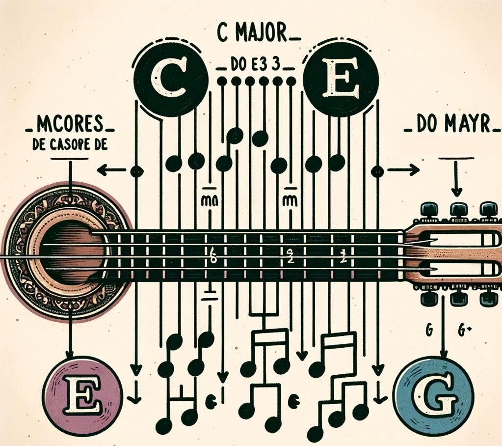 Guía de Acordes de Guitarra: Mayores, Menores y Séptima de Dominante ...